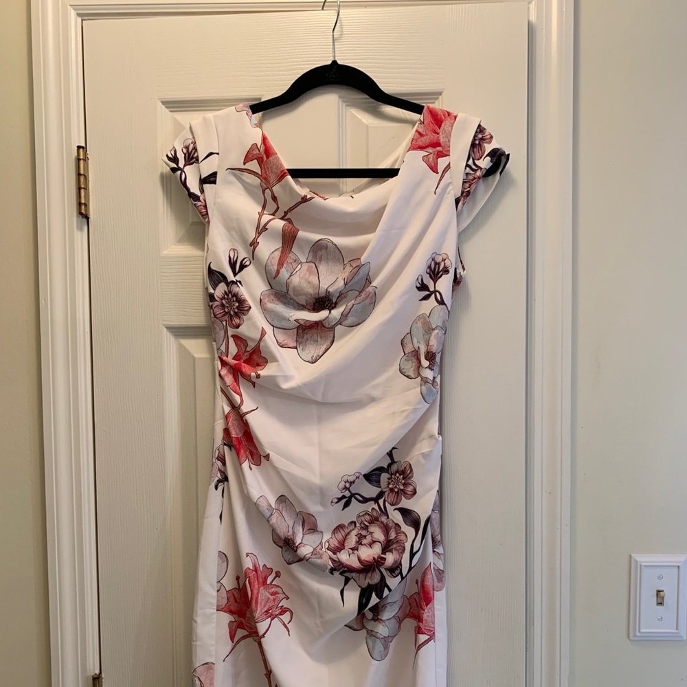 WHBM Magnolia Bloom gathered dress